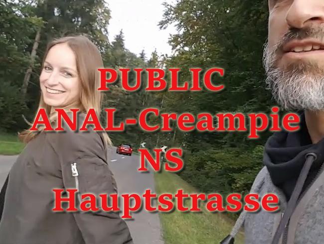 PUBLIC ANAL-CREAMPIE & NS. an vielbefahrener Strasse