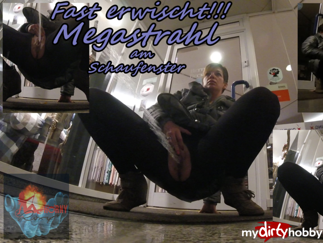 Fast erwischt!!! Megastrahl am Schaufenster