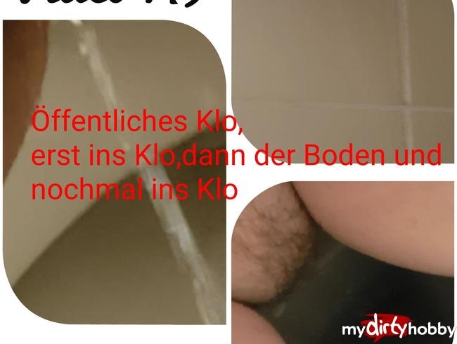 Öffentliches Klo....Erst ins, dann....