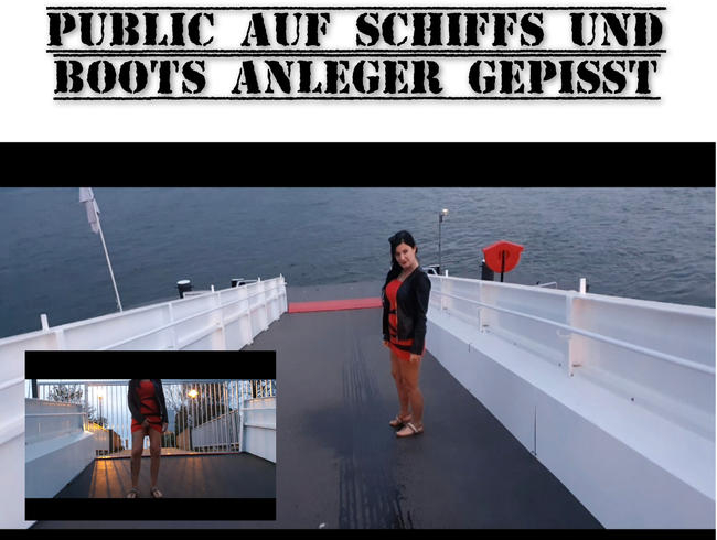 Public auf Schiffs und Boots Anleger gepisst